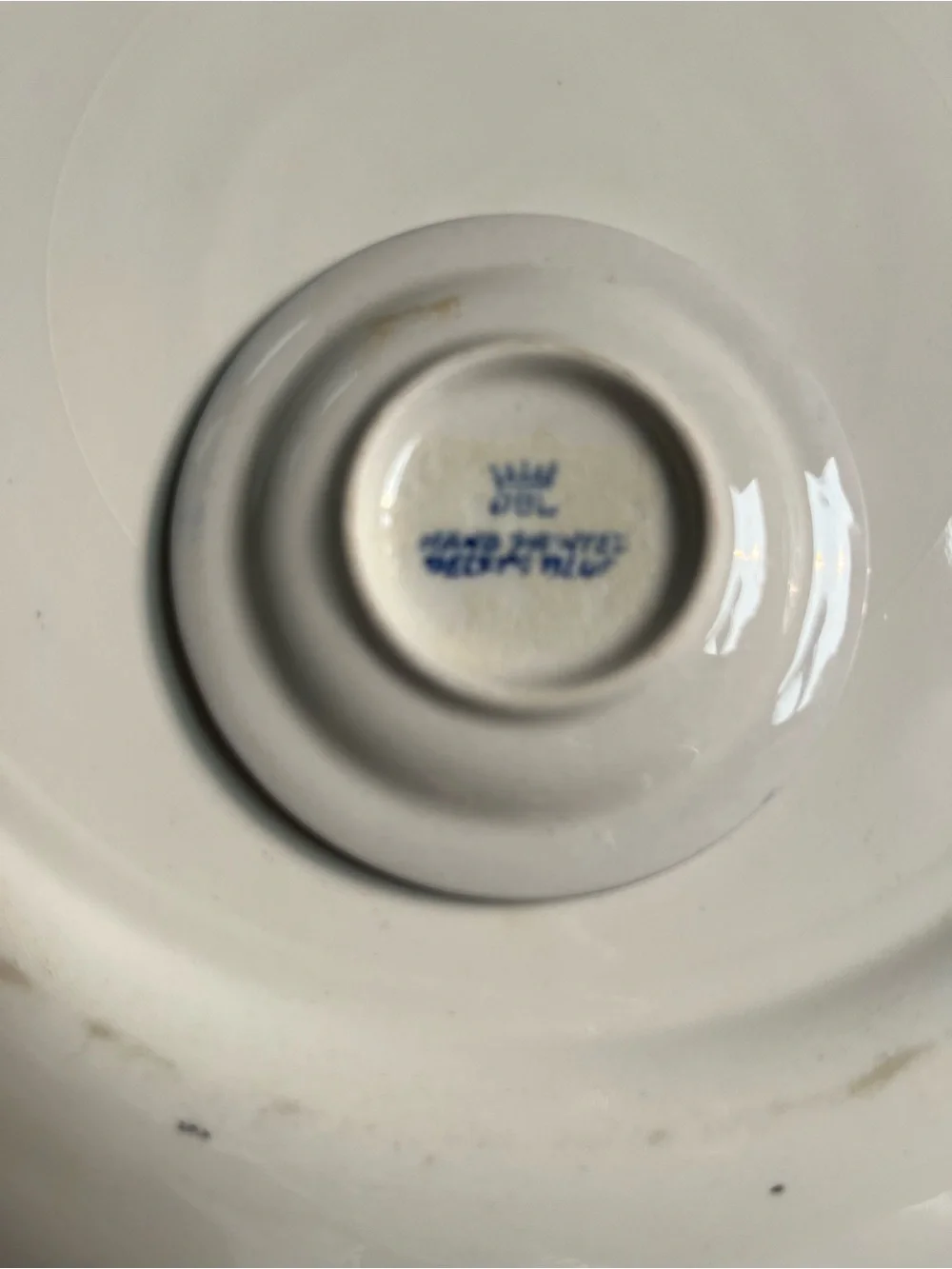 Blue and White Delft-Style Windmill Decorative Plate